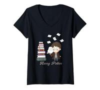 Mujer Harry Potter and Hedwig Letters For Hogwarts Camiseta Cuello V