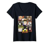 Mujer Harry Potter Anime Squares Camiseta Cuello V