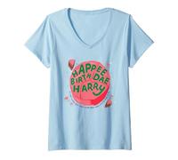 Mujer Harry Potter Birthday Happee Birthdae Camiseta Cuello V