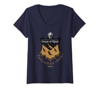 Mujer Harry Potter Dark Arts House of Black Crest Camiseta Cuello V