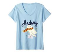 Mujer Harry Potter Hedwig with Hogwarts Letter Camiseta Cuello V