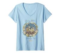 Mujer Harry Potter Hogwarts Family Trip Watercolour Camiseta Cuello V
