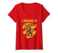 Mujer Harry Potter I Belong In Gryffindor Camiseta Cuello V