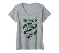 Mujer Harry Potter I Belong In Slytherin Camiseta Cuello V