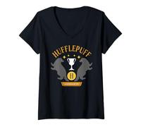 Mujer Harry Potter Nuevo diseño 2025 Hufflepuff Pride Camiseta Cuello V