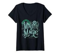 Mujer Harry Potter Nuevo Diseño 2025 Ministerio de Magia Camiseta Cuello V