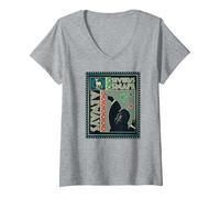 Mujer Harry Potter Nuevo diseño 2025 Severus Snape Always Camiseta Cuello V, Gris Jaspeado, L