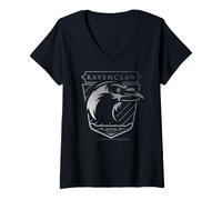 Mujer Harry Potter Ravenclaw Hogwarts House Pride Emblema Camiseta Cuello V