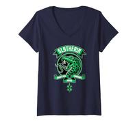 Mujer Harry Potter Slytherin Character Traits Patch Camiseta Cuello V