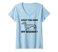 Mujer ¿Has Visto a mi Perro Salchicha Divertido de Wiener Camiseta Cuello V