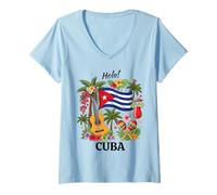 Mujer Havana Cuba Tourist Souvenir Travel Kids Girls Toddler Camiseta Cuello V