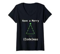 Mujer Have a Merry (Code)mas Programador Camiseta Cuello V