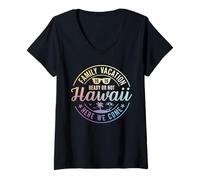 Mujer Hawaii Family Vacation 2026 Trip Here We Come Matching Squad Camiseta Cuello V