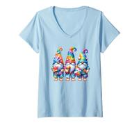 Mujer Hawaiian Beach GNOME For Men and Women Cute Summer Vacation Camiseta Cuello V