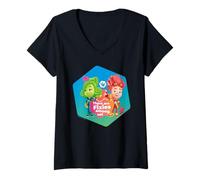 Mujer Hay Fixies Entre Nosotros Verda & Fuego Camiseta Cuello V