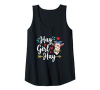 Mujer Hay Girl Hay Funny Goat Lover para niñas Camiseta sin Mangas