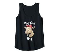 Mujer Hay Girl Hay Funny Goat Lover para niñas Camiseta sin Mangas