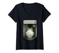 Mujer Hay Movimiento en la Rana de la Puerta Principal Camiseta Cuello V
