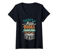 Mujer Hay un millón de Libros Que no he leído Camiseta Cuello V