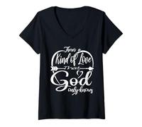 Mujer Hay una Clase de Amor Que Solo Dios Conoce Camiseta Cuello V
