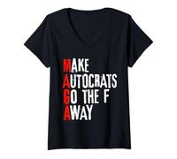 Mujer Haz que América se vaya MAGA Camiseta Cuello V