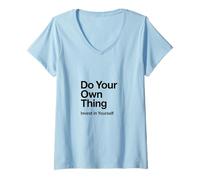 Mujer Haz tu Propia Cosa Invierte en tu Vida Camiseta Cuello V