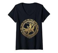 Mujer Haz una Cosa Cada día Que asuste a tu Familia cocodrilo Camiseta Cuello V