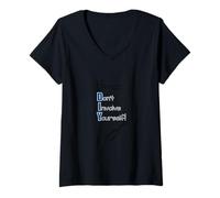 Mujer Hazlo tú Mismo: no te involucres a ti Mismo, Divertida Broma sarcástica/Sarcasmo Camiseta Cuello V