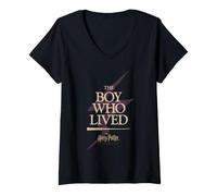 Mujer HBO Original Harry Potter Amazon Exclusive The Boy Who Lived Camiseta Cuello V