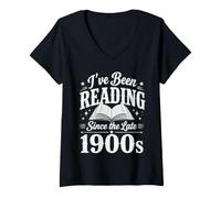 Mujer He Estado Leyendo Desde Finales de 1900 Amantes de los Libros Vintage Camiseta Cuello V