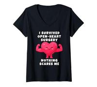 Mujer He Sobrevivido A Una Operación A Corazón Abierto. Ya Nada Me Camiseta Cuello V