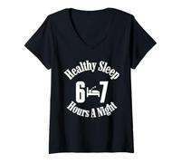 Mujer Healthy Sleep 6-7 Hours A Night Camiseta Cuello V