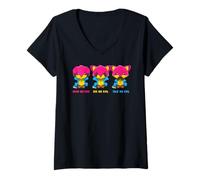 Mujer Hear No Evil See Not An Evil Talk No Evil Three Pansexual Camiseta Cuello V