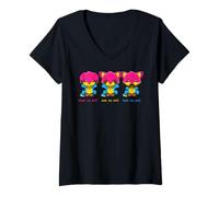 Mujer Hear See Talk No Evil Genderqueer Y Pansexual Camiseta Cuello V