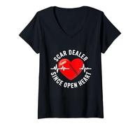 Mujer Heart Surgery Recovery Bypass Survivor for Men Camiseta Cuello V