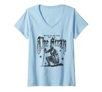 Mujer Heavy Are The Hips That Wear The Strap Knight Funny Camiseta Cuello V