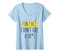 Mujer Hecho Divertido: No doy Humor sarcástico Dicho Divertido Camiseta Cuello V