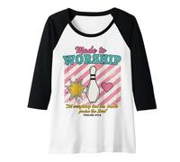 Mujer Hecho para Adorar Alabar al Señor Fe Cristiana Camiseta Manga Raglan