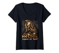 Mujer Héctor, Guerrero, príncipe de Troya - mitología Griega Camiseta Cuello V