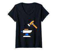 Mujer Hefesto Dios Griego del Fuego - Elaboración - Herrería Camiseta Cuello V