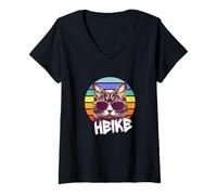 Mujer HEIKE - Bonito nombre de niña con un gato genial Camiseta Cuello V
