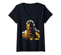 Mujer Helldivers 2 Front Back Portrait of Democracy Video Game Camiseta Cuello V