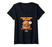 Mujer Helldivers 2 Patriot Hut Burger Free Your Mouth Video Game Camiseta Cuello V