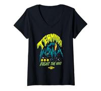 Mujer Helldivers 2 Sony PlayStation Video Game Retro Terminids Camiseta Cuello V