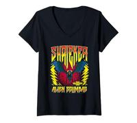 Mujer Helldivers 2 Sony PlayStation Video Game Shrieker Scumbag Camiseta Cuello V