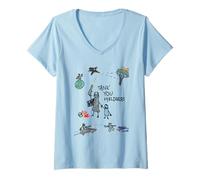 Mujer Helldivers 2 Thank You Helldivers Kids Doodle Video Game Camiseta Cuello V
