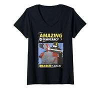 Mujer Helldivers Amazing Democracy Brasch Is Back Helldiver Slap Camiseta Cuello V