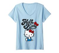 Mujer Hello Kitty - Classic Kitten Camiseta Cuello V