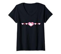 Mujer Hello Kitty Love Hearts Camiseta Cuello V