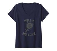 Mujer Hello My Love Padel Tenis Camiseta Cuello V